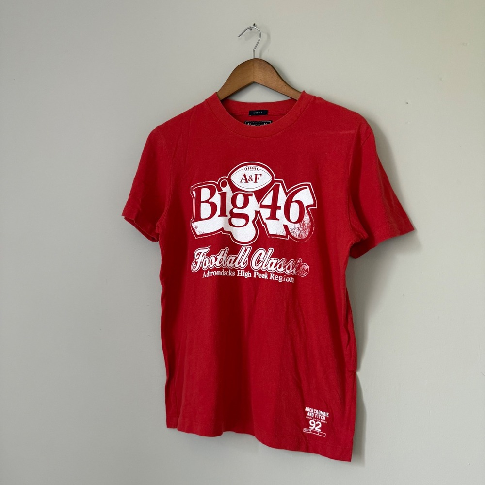 Vintage Y2K Abercrombie & Fitch Big 46 Football Classic Muscle T-Shirt Size M